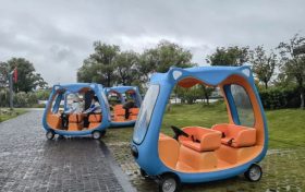 洋氣！漢中濕地公園引入20輛“哈啰智能景區(qū)雙排車”縮略圖