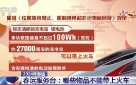 提醒！這些物品不能帶上火車→縮略圖